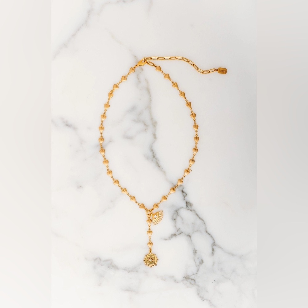 NIB Elizabeth Cole Sandy Necklace $175 amazing deal gift box! - Picture 2 of 11
